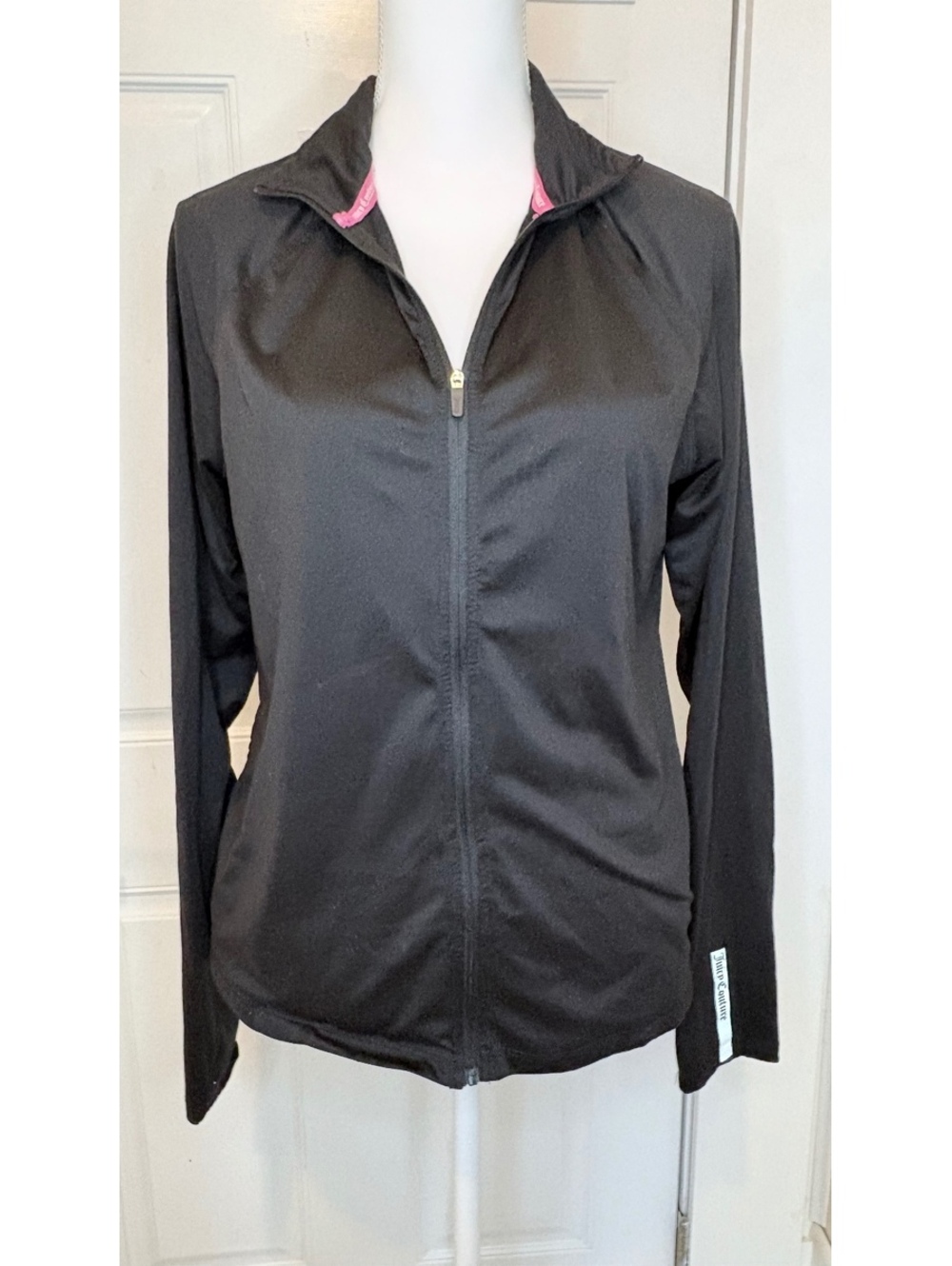 Juicy Couture Sport Black Full Zip Performance Track Jacket Size Large